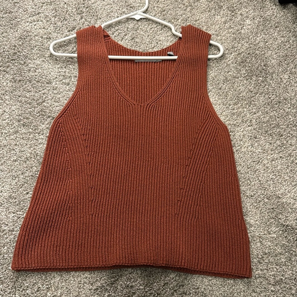 vince burnt orange sweater tank